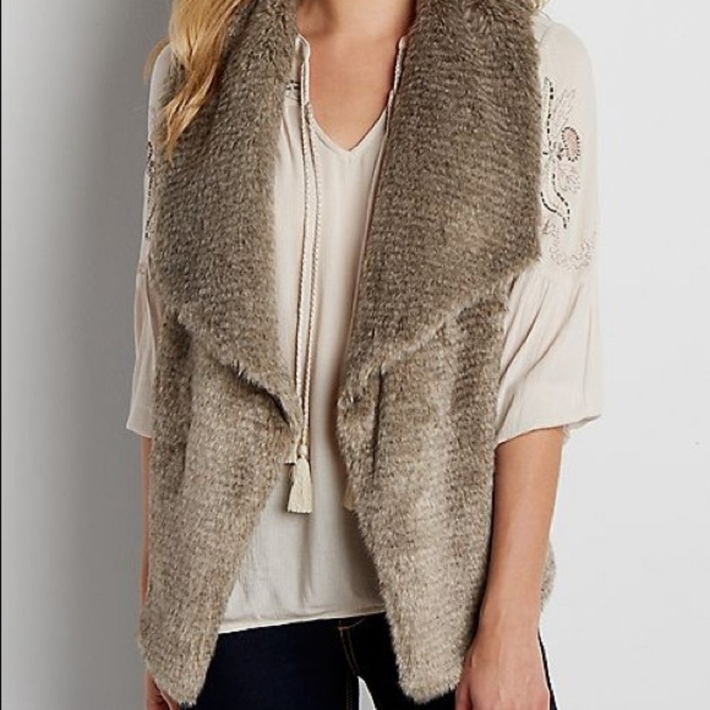 Faux Fur Vest Maurices Large